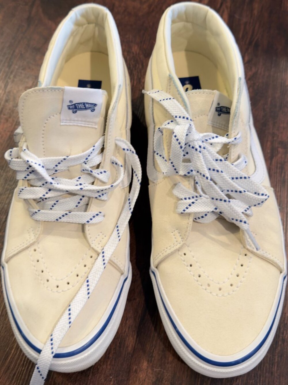 Vans Sk8 Mid Premium off white mens 13